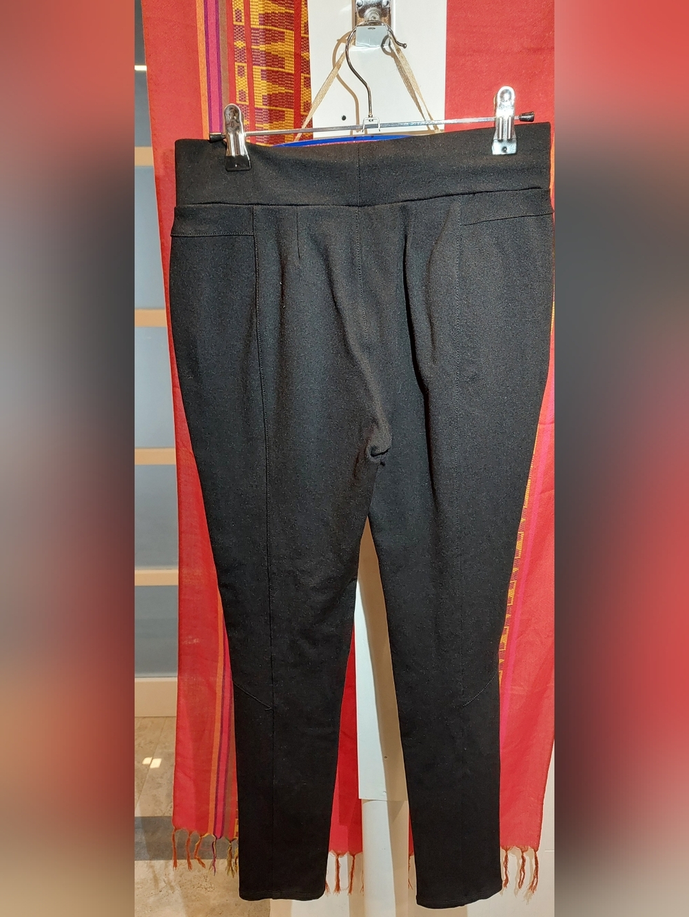 Ci Sono Black Ponte Skinny Pants with Gold Zipper Details - Picture 6 of 9